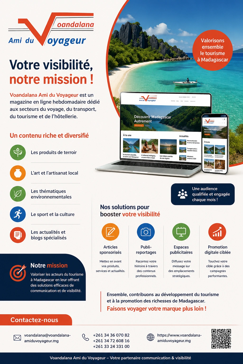 Publicité Voandalana Ami du Voyageur