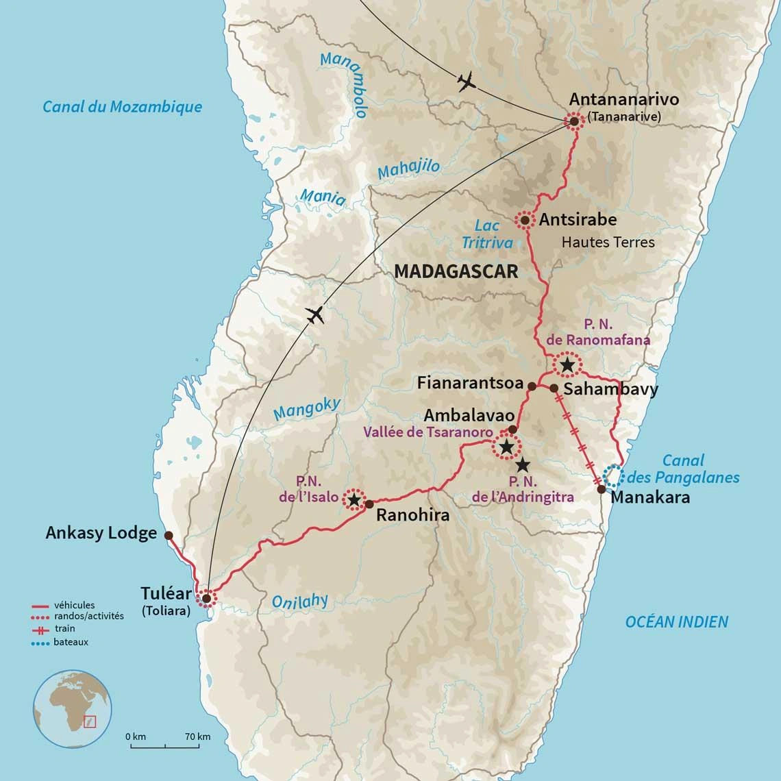 Routes et destinations touristiques Madagascar