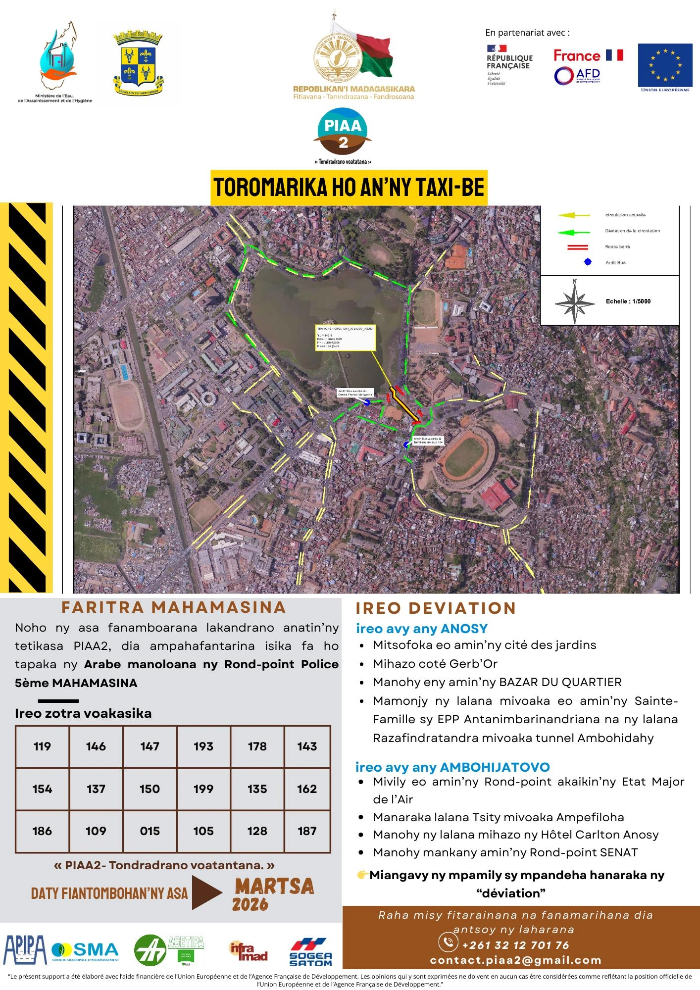 Arrêt de taxi-be déplacé à Antanimbarinandriana